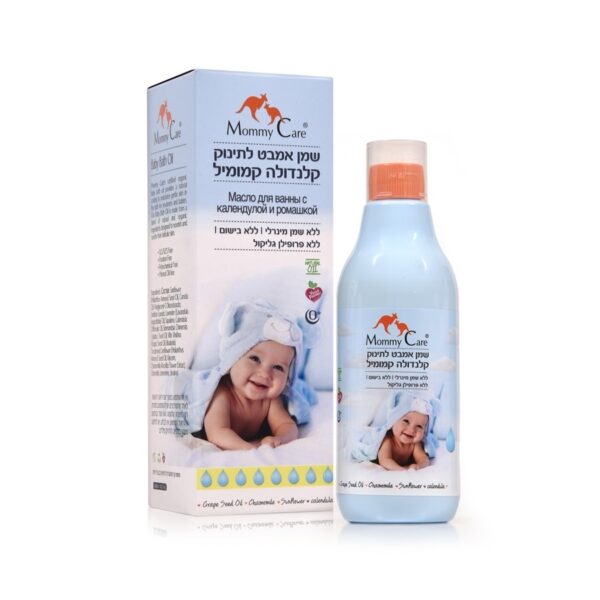שמן אמבט לתינוק קלנדולה קמומיל מבית Mommy Care – טיפוח טבעי ועדין מהיום הראשון